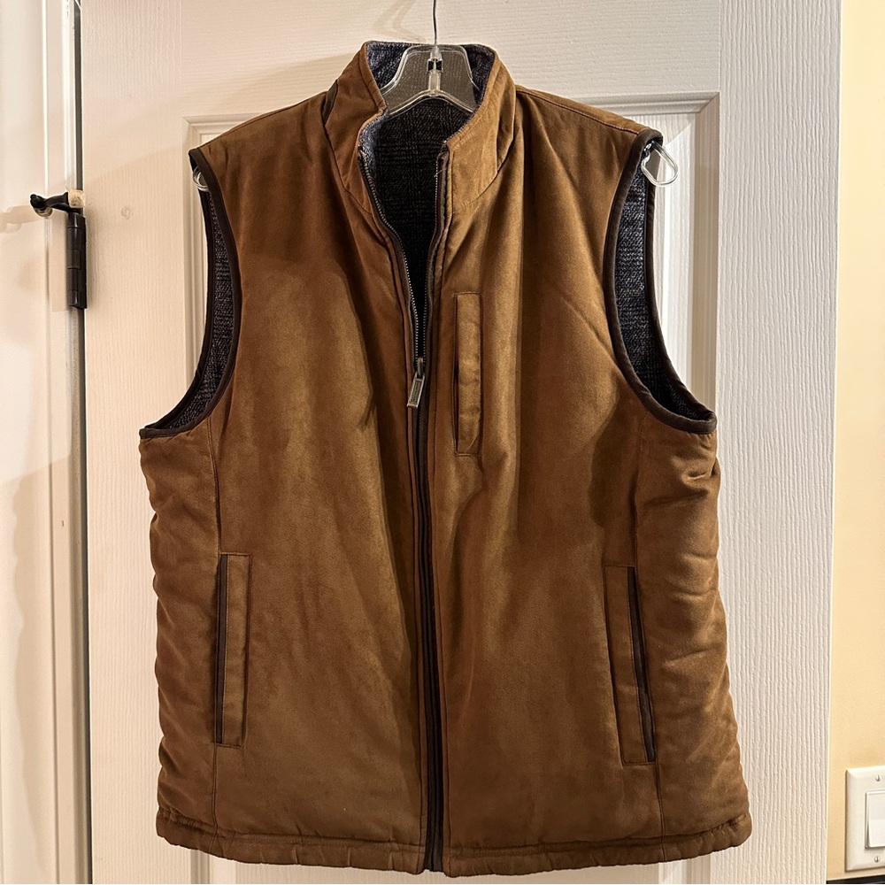 Reversible Microsuede/Knit Men's Vest - size M